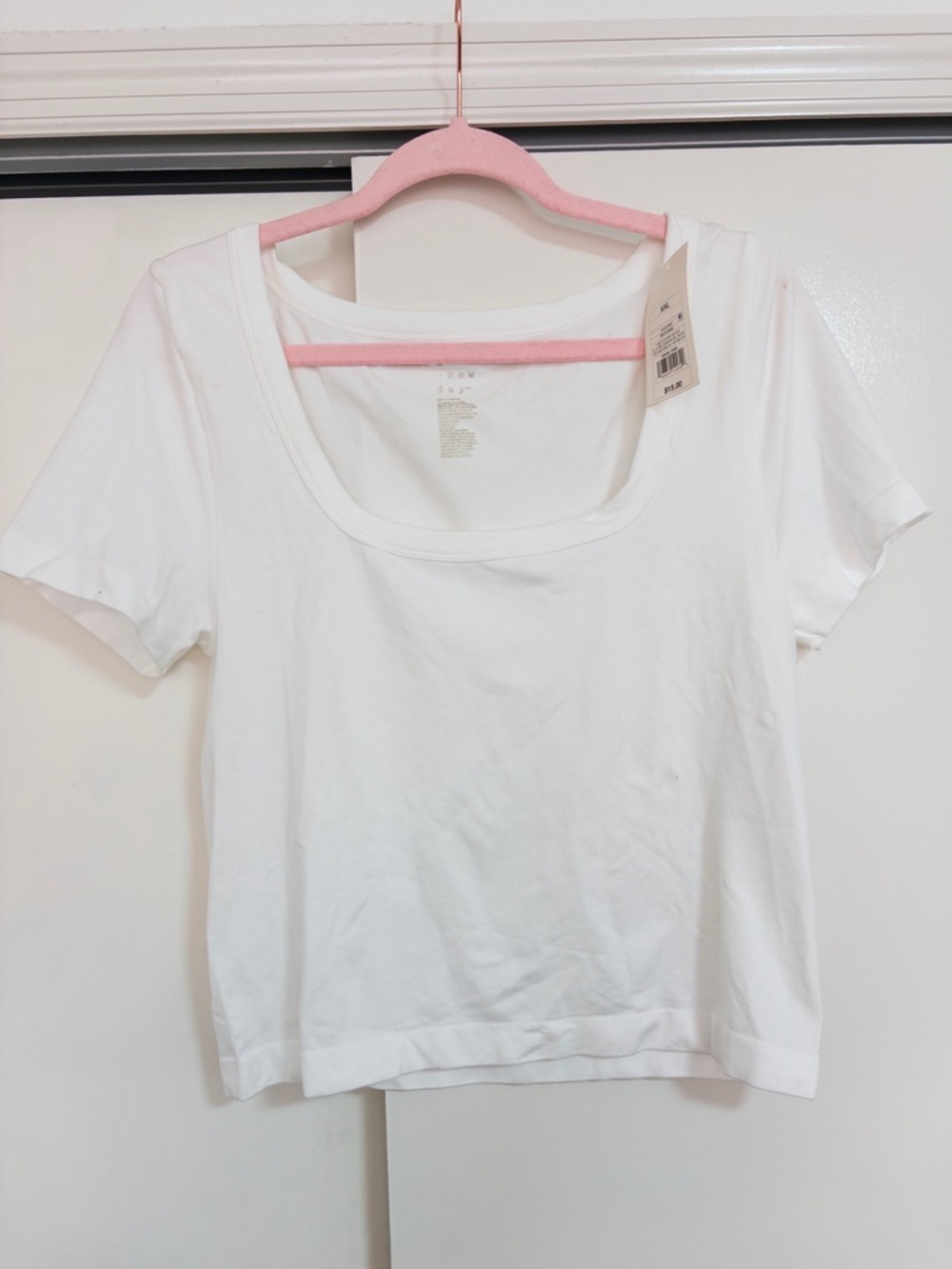 A New Day - White Square Neck Tee - XXL - NWT
